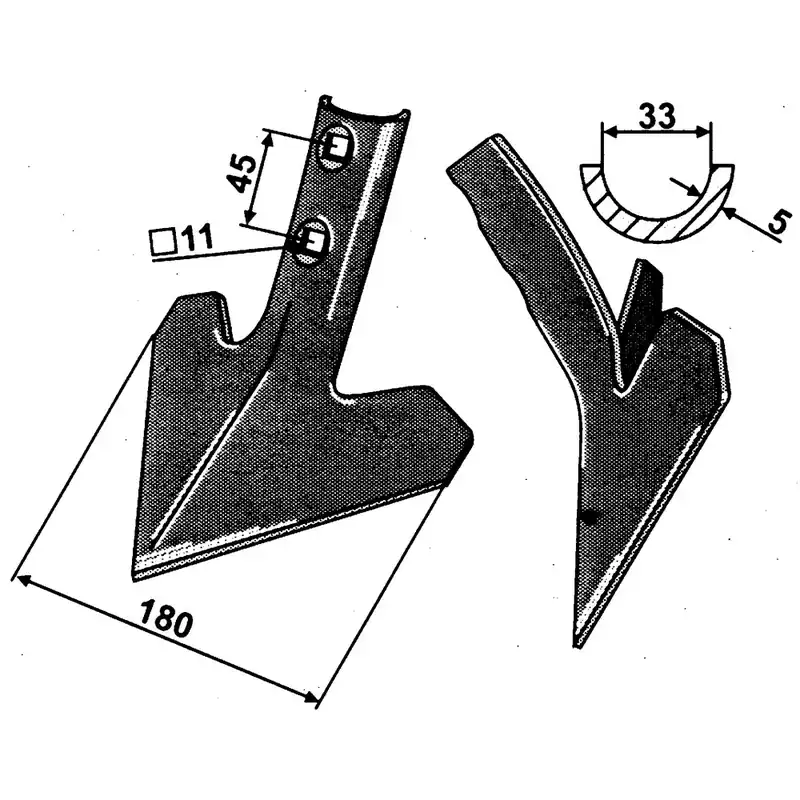 Gänsefußschar 180x5 mm Top-Angebot