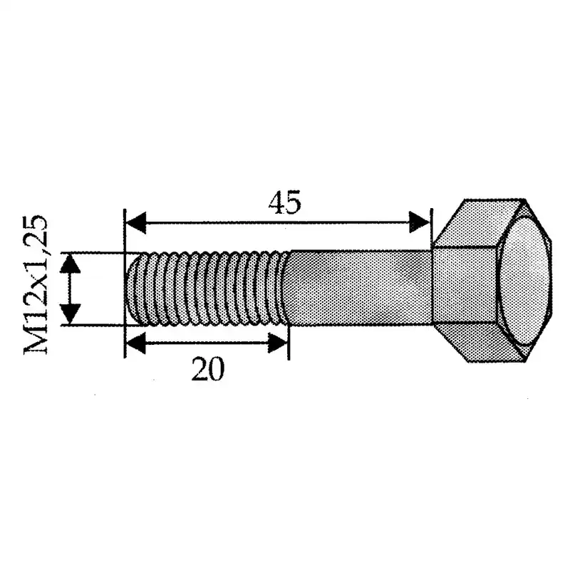 Schraube M12x1,25x45/12.9 Ausverkauf