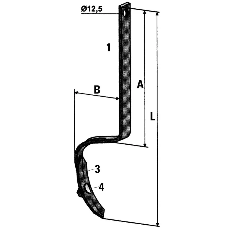 Spurlockerer 32x12 mm mit Schar Premium