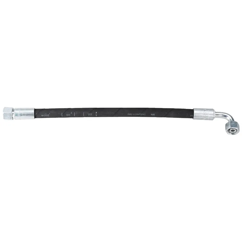 Top-Preis Einbaufertiger Hydraulikschlauch Nennweite DN12, Anschluss 1x gerade/1x90° gebogen, 15L, M22x1,5 mm