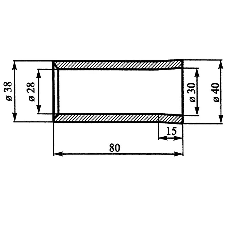 Top-Seller Einschweißbuchse 80x40 mm
