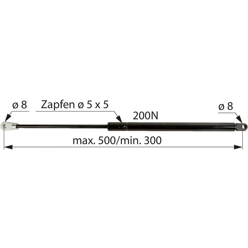 Günstig Gasdruckfeder 500/300 200 N