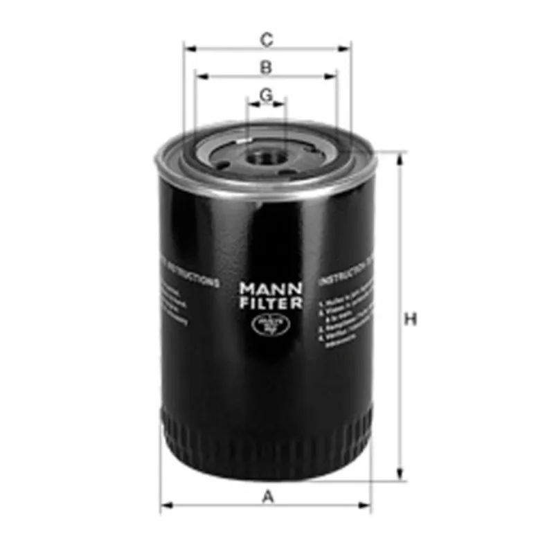 Ölfilter-Patrone W923/7, SPH9335 Markenprodukt