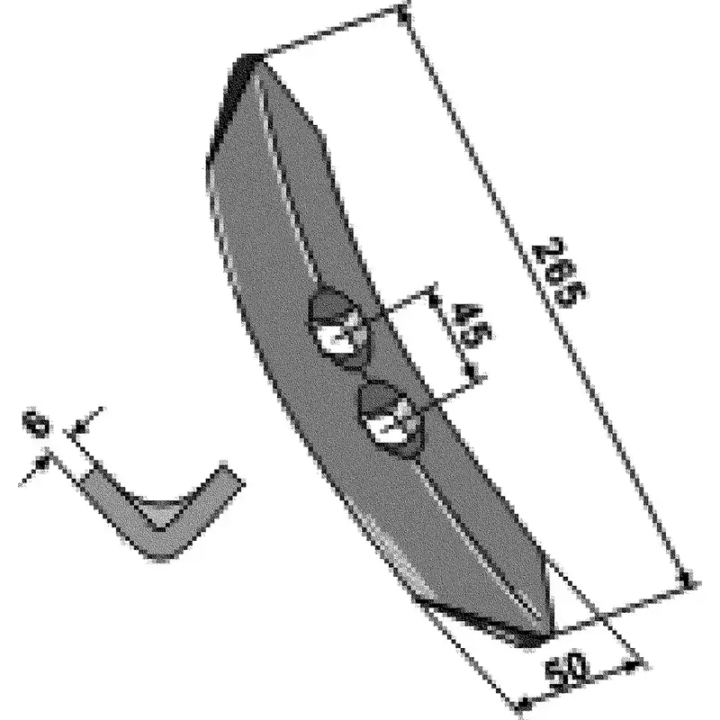Begrenztes Angebot Schar 50x265x6 mm