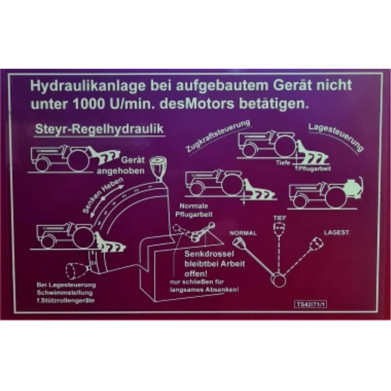 Aufkleber Steyr Regelhydraulik Schnäppchen
