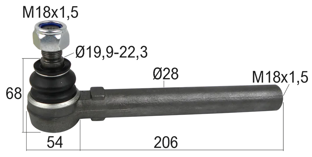 Kostenloser Rückversand Kugelgelenk M18x1,5