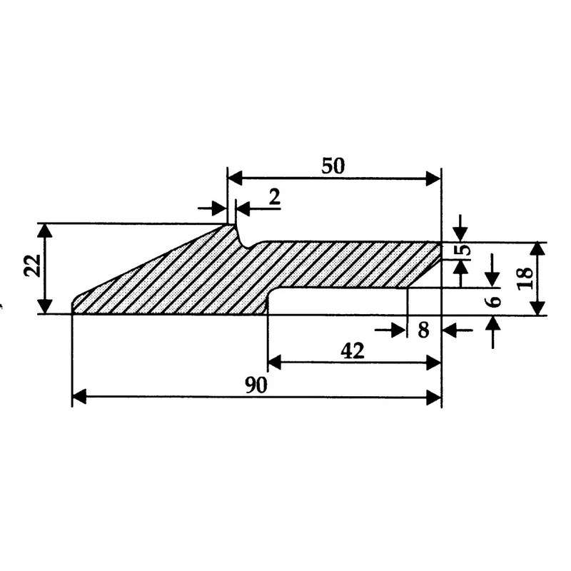 Jetzt Zugreifen Schürfleiste 90x22mm aus St70.2