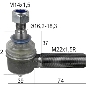 Kugelgelenk M22x1,5 re Garantierte Lieferung