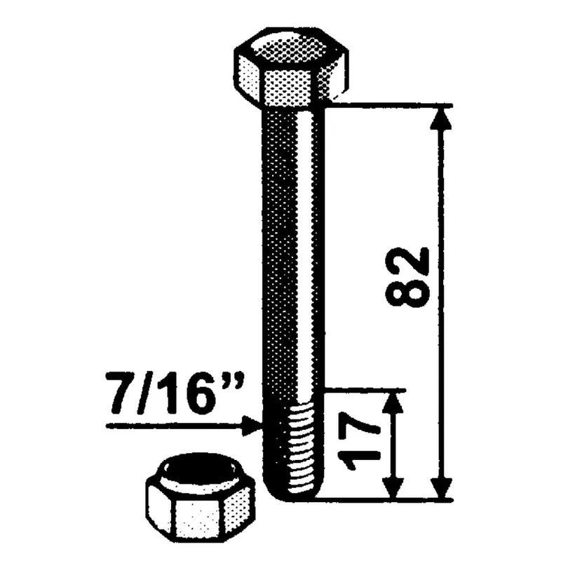 Echt Schraube 7/16' x 82 mm
