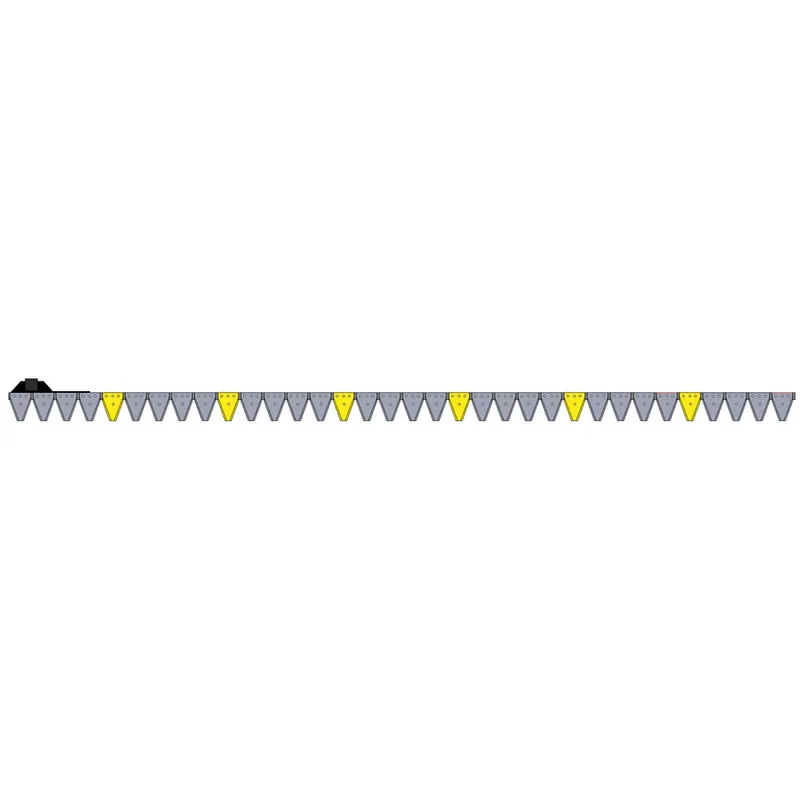Schröckenfux Mähmesser passend zu Brielmaier Bidux Portalmäher, Teilung 70 mm, inkl. Messerkopf (Öse) mit Schmiernippel Top-Angebot