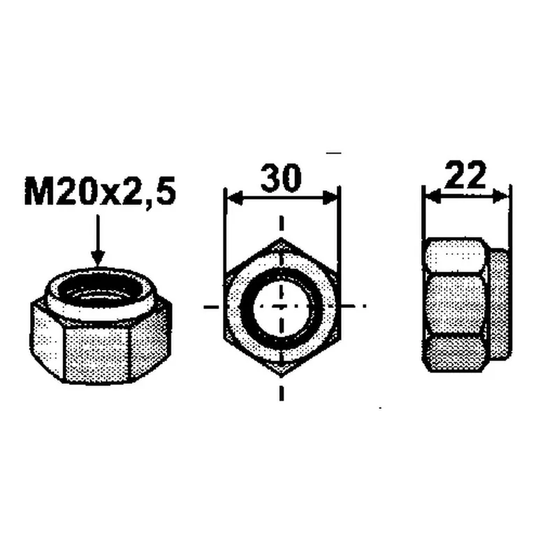 Begrenztes Angebot Selbstsichernde Mutter M20x2,5