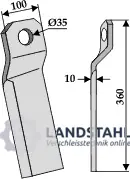 Online Kaufen Mulchmesser verdreht 360x100mm - lang - rechts
