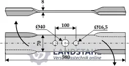 Mähermesser 580mm - rechts Neu Im Sortiment