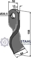 Gedrehtes-Messer 158x50mm Neue Kollektion
