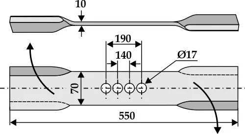 Mähermesser 550mm - rechts Meistverkauft