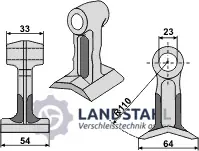 Neu Hammerschlegel 54x33mm