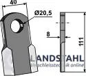 Kostenloser Rückversand Gerades Messer 111x40mm