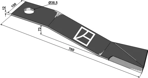 Messer 760mm - rechts Bestpreis