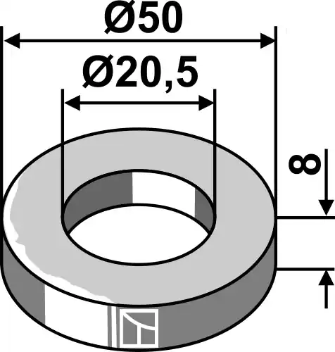 Günstig Scheibe Ø50x8xØ20,5