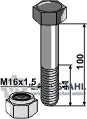 Expressversand Schraube mit Sicherungsmutter - M16x1,5 - 10.9