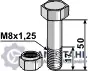 Top-Preis Schraube mit Sicherungsmutter - M8x1,25 - 10.9