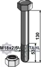 Schraube mit Sicherungsmutter - M18x2,5 - 10.9 Abverkauf