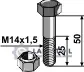 Schraube mit Sicherungsmutter - M14x1,5 - 12.9 Handgefertigt